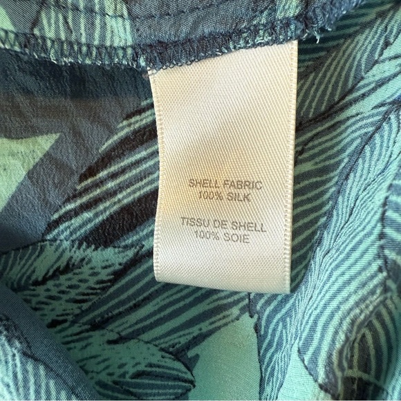 Rebecca Taylor Blue and Green 100% Silk  Floral Tank, Size 2 - Picture 6 of 7